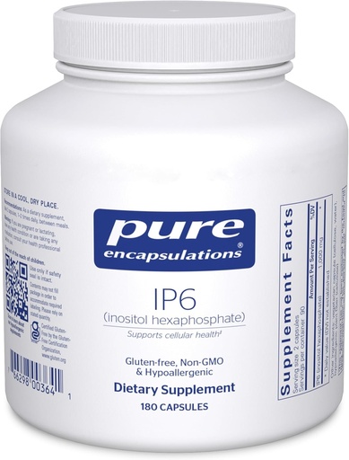 [BRSWIYAHBYIWICDU] Pure Encapsulations IP6 (Inositol Hexaphosphate) TEN Hypoallergenic Antioxidant Support for Breast, Colon and Liver Cell Health ← 180 Capsules