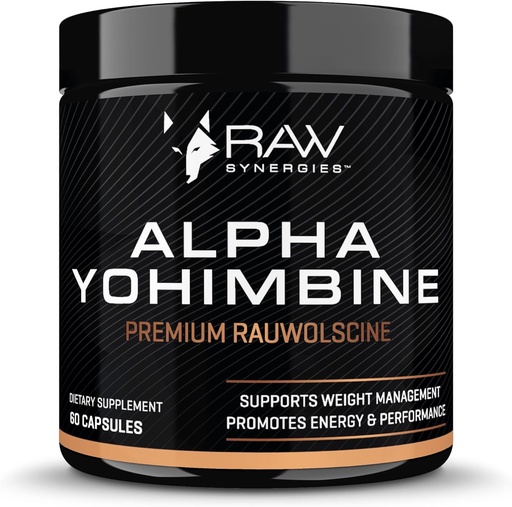 [BRSWKHQRA4BWM2I2] Alfa Yohimbine - Yohimbe Bark Fat Burner, Pisua galtzen duten pilulek azkar funtzionatzen dute - 3. Party Purity eta Potency-ren testa, 60 kapsula RAW sinergiek.