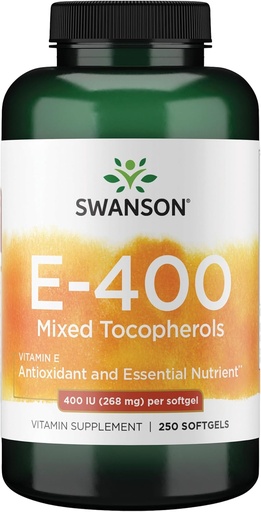 [BRSWGFDQO4GQ2FLZ] Swanson Vitamin E Mixed Tocopherols 400 Iu (268 Milligrams) 250 Sgels