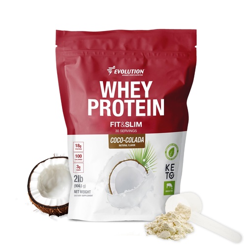 [BRSWGAYOO55G2H3V] Evolution Advance Nutrition Fit & Slim Blend – Grass-Fed Whey Protein Powder for Easy Digestion, Keto-Approved, Non-GMO, Stevia Sweetened, Natural Flavor – 2 Pounds (Coco-Colada)