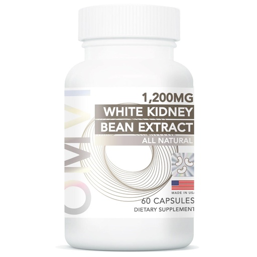 [BRSROHQDDF6AG3I7] Omvi Formulas, Kidney Support Supplement, White Kidney Bean Extract 1,200mg, Kidney Cleanse for Men and Women, Support for Normal Urinary Tract Health, 60Capsules