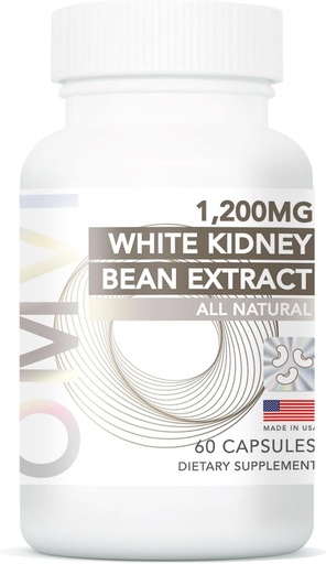 [BRSROHQDDF6AG3I7] Omvi Formulas, Vesefenntartó kiegészítés, Fehér Vese Bean kivonat 1,200mg, Vese Cleanse a férfiak és nők, Támogatása a normál vizelet tract egészség, 60kapszula