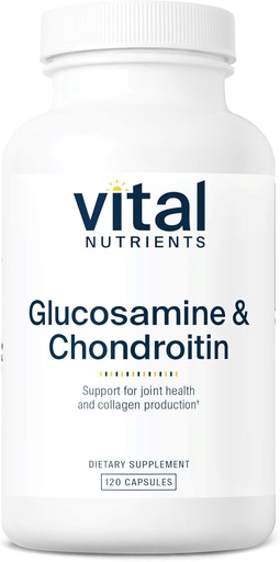 [BRSWIYQFPIFAYF3A] Vital Nutrients Glucosamine & Chondroitin | Healthy Cartilage, Mobility, and Joint Support Supplement | Gluten, Dairy, Soy Free | Non-GMO | 120 Capsules