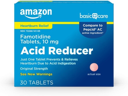 [BRSWGHYFBEIQ4YA6] Perushoito Acid Reducer Famotidiini Tabletit 10 Mg, 30