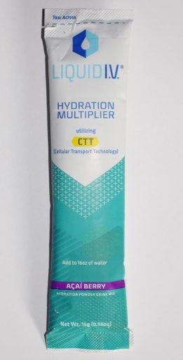 [BRSWGZQCBACAOEIV] Liquid Iv Acai Berry Hydration Drink Mix Single, 0.56 Oz
