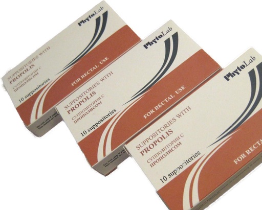 [BRSROBQQOEHWGH3O] Propolis Suppositories Pack of 3 (30 Suppositories), Off-white