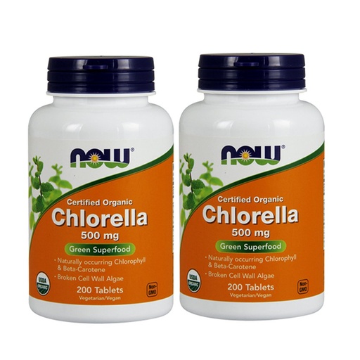 [BRSWIGYQCABQME3G] Now Foods Chlorella 500 mg, 200 Tablets (Pack of 2)