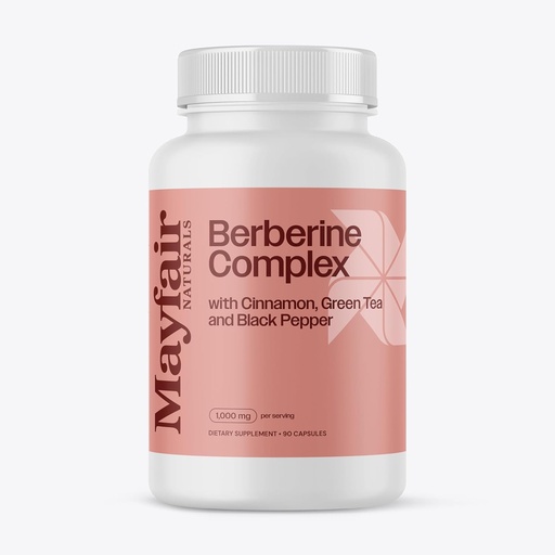 [BRSRAATYCJ5ROHTG] Berberine Complex Допълнение, с канела, зелен чай, и черен пипер 90 капсули