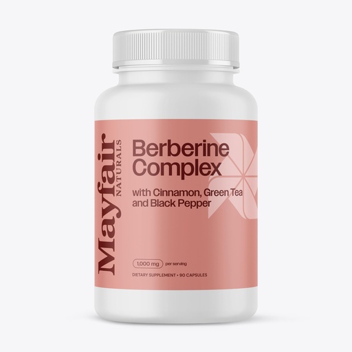 [BRSRAATYCJ5ROHTG] Berberine Complex Supplement, with Cinnamon, Green Tea, and Black Pepper 90 Capsules