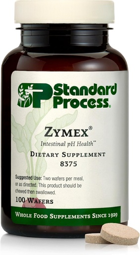 [BRSWIZIFC4NRACIV] Standard Process Zymex Wafers - Supplement for Digestive & Gut Health - Provides pH & Intestinal Tract Support - Vegetarian & Non-Soy - 100 Wafers (50 Servings)