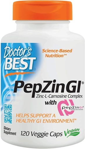 [BRSWIBQNAUMGE2A5] Doctor'S Best Zinc Carnosine Complex With Pepzin Gi Veggie Caps, 120 Count