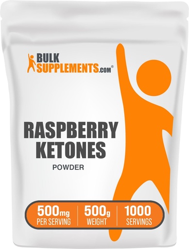 [BRSWIHAROUHR4ADM] BulkSupplements.com Raspberry Ketones Powder - Raspberry Ketones Supplement, Antioxidant Source - for Energy Support, Gluten Free, 500mg per Serving, 500g (1.1 lbs) (Pack of 1)