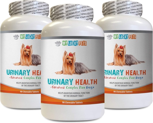 [BRSWGAQLOB6WOYA3] Bladder Support for Dogs - Dog Urinary Health Formula - Helps with Incontinence and Bladder Issues - Immune Boost - Dog Cranberry Supplement chew - 3 Bottles (270 Treats)