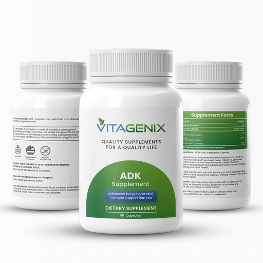 [BRSROBT4CBYAGC36] ADK 10 - Vitamin A, D3 & K2 Supplement for Men & Women - High Potency Vitamin ADK - Helps Support Immune, Bone & Heart Health - 90 Capsules
