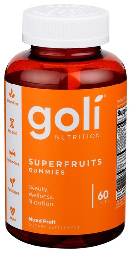 [BRSW2ZLQAAFWCH3L] Goli Nutrition, Gummies Superfruits Mixed Fruit, 60 Count