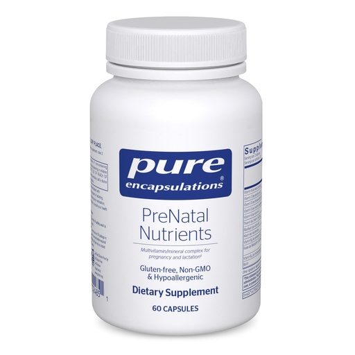 [BRSWGZQ5OYPAA2D6] Pure Encapsulations PreNatal Nutrients - for Pregnancy & Lactation - Aids Energy & DNA Development* - with Folate, Choline & Iron - Gluten Free & Non-GMO - 60 Capsules