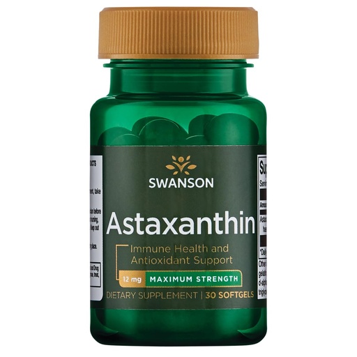 [BRSWIFI4AQJRYDDK] Swanson Maximum Strength Astaxanthin 12 Milligrams 30 Sgels