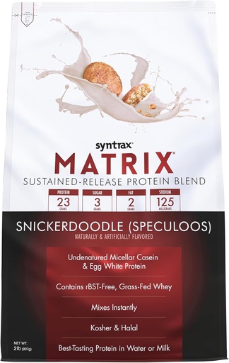 [BRSW2HT2AAFRYAI6] Syntrax Nutrition Matrix - püsivalt vabastav valgusegu, Snickerdoodle 2 lbs. Real Cookie Pieces