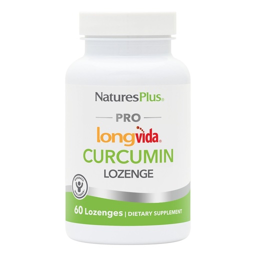 [BRSRAFIEBMCGKDTK] NaturesPlus PRO Longvida Curcumin - 60 Lozenges - Promotes Healthy Free Radical Protection - Non-GMO, Vegan, Gluten Free, Soy Free - 30 Servings