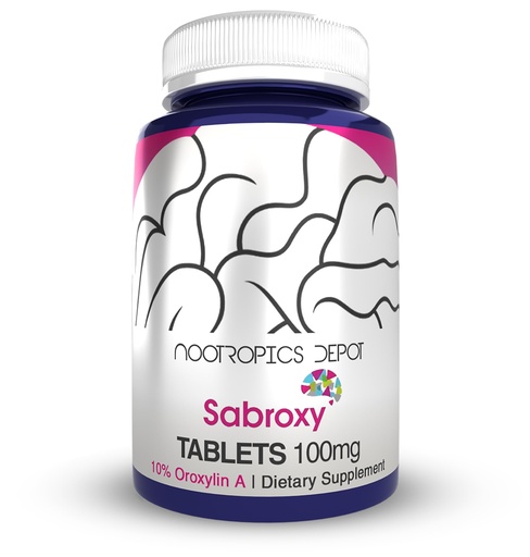[BRSWYBA2A55WYDQ7] Nootropics Depot Sabroxy® Tablets | 100mg | 90 Count | Minimum 10% Oroxylin-A | Oroxylum indicum | May Help Promote Focus & Motivation | May Help Promote Cognitive Function