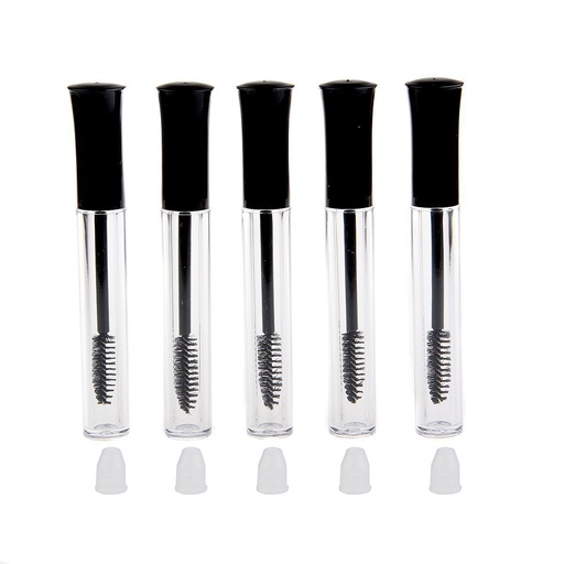 [BRSWECQ3C54BQYD7] 5PCS/5ML Reusable Empty Eyelash Growth Oil Mascara Bottles Tube Holder Container Eyelash Wand Vials with Brush