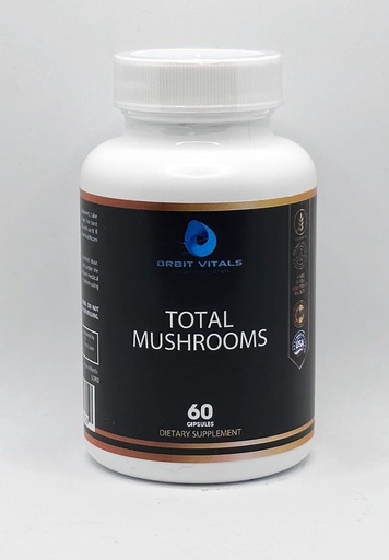 [BRSROZI6BMBRODTK] Total Mushrooms Capsule Supplement, 1330 mg - Mushroom Brain Supplement with Cordyceps, Reishi Mushroom, Shiitake, Lions Mane - Improve Focus, Aids Digestion, Mental Clarity, Immunity - 60 Count