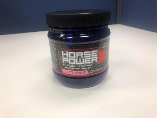 [BRSWIEAOBYOQIDQ5] Ultimate Nutrition Horse Power X, Concentrated Pre Workout Supplement, Creatine and Vitamin B12, Support Strength, Pink Lemonade, 7.94oz (225g)