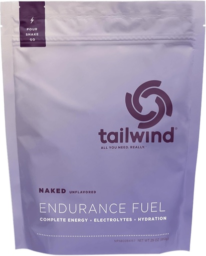 [BRSWK2T7ORYRW3DK] Tailwind Nutrition Endurance Fuel, Carbohydrate & Electrolyte Sports Drink Mix Powder, Gluten-Free, Vegan, Naked Unflavored, 30 Servings
