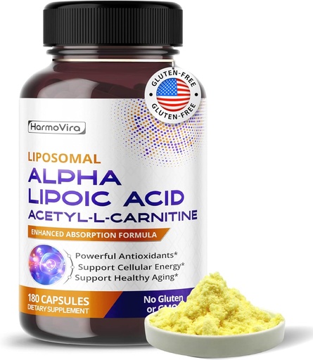 [BRSRAGLYDMFRU3DV] Alpha Lipoic Acid Acetil- L- karnitin - Support Bladder Cleanse, Vizelet Tract Health - 180- napos ellátás - Készült az Egyesült Államokban
