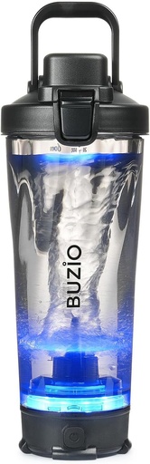 [BRSROEA5DEMQMH3L] BUZIO Electric Protein Shaker Bottle, 24 oz Shake Blender Bottle, USB Rechargeable Blender Bottles for Protein Mixes Shaker Cups, Portable Large Sports Water Bottles Made with Tritan, Black