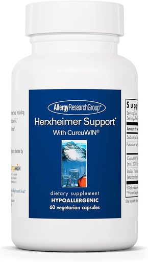 [BRSW2HD5CNYQ42D7] Allergy Research Group Herxheimer Support - Turmeric Boswellia Supplement with CurcuWIN, Curcuminoids and Pure Boswellia Extract for Women & Men, Detox and Cleanse Support - 60 Vegetarian Capsules