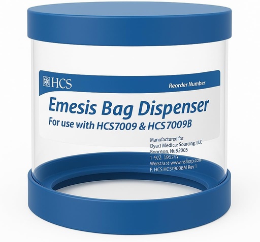 [BRSRMHT4CIFGCH37] HCS Emesis Bags Dispenser - Wall Mounted, Holds 24 HCS Vomit Bags Disposable (Not Included) - Includes Anchors and Screws
