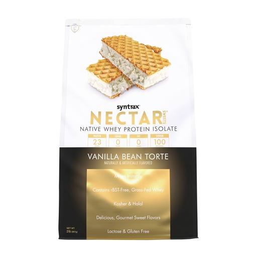 [BRSWGAD4AEFWMDYY] Syntrax Nutrition Nectar Sweets, Whey Protein Isolate, Vanilla Bean Torte, 2 lbs, Real Vanilla Bean Specks