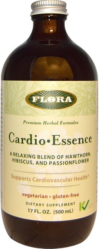 [BRSWKGTRDMPRYHTO] Flora - Cardio-Essence, Relaxing Blend of Hawthorn, Hibiscus & Passionflower, Vegetarian, Gluten Free Daily Tonic, 17-fl. oz. Glass Bottle