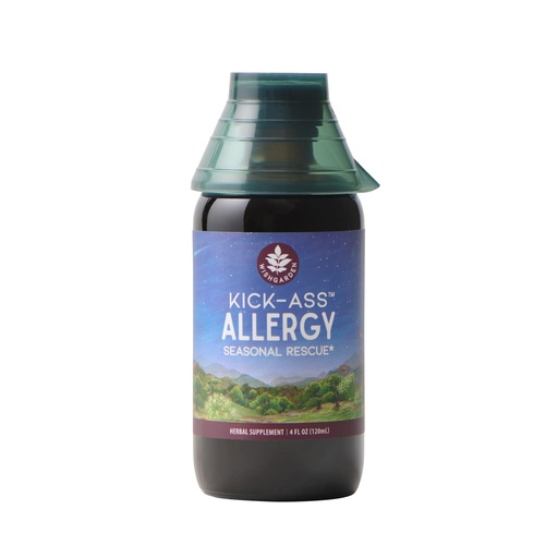 [BRSWIFIDOEBAYHLO] WishGarden Herbs Kick-Ass Allergy Seasonal Rescue, Non-Drowsy, 4oz | Nettle Leaf & Echinacea, Eases Sneezing, Sniffles & Itchy Watery Eyes, Fast-Acting, Vegan