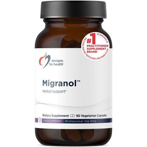 [BRSWIY32BEABKA3I] Designs for Health Migranol - Feverfew Supplement with Magnesium Malate, Curcumin (Turmeric) Extract, Rosemary + B2 Riboflavin - Non-GMO + Gluten Free (90 Capsules)