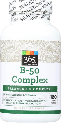 [BRSWG2T5OV5GM3TJ] 365 by Whole Foods Market, B – 50 Complex, 180 ct