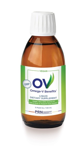 [BRSWYAQLCFYQKADA] Omega-V Benefits Liquid Omega 3 Supplement - 5 oz, 30-Day Supply - Vegan Supplement with 1000mg EPA & DHA for Eye Health