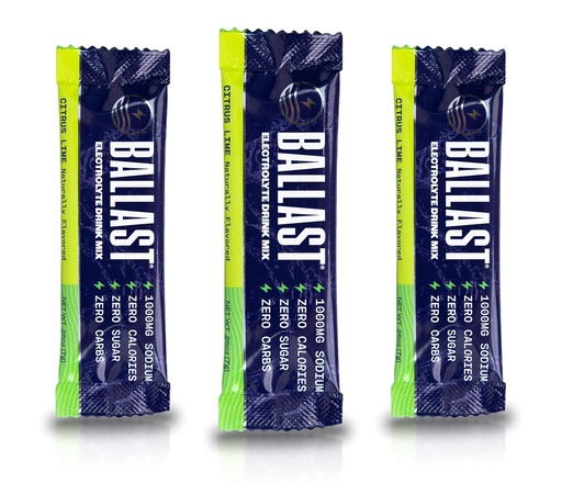[BRSROAD7CR6RECDA] Ballast Zero-Sugar Electrolytes - Citrus Lime - Hydration Powder Packets | Keto Friendly | Liquid Daily IV for Rapid Rehydration | Element Electrolytes Magnesium, Sodium, and Potassium | 30 Count