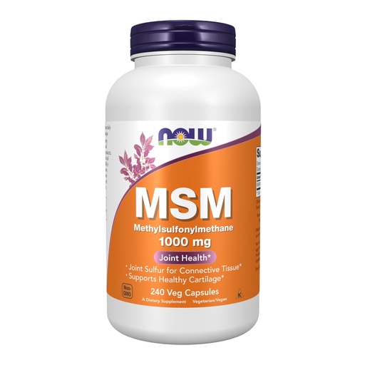 [BRSWIY32BQOAIALI] NOW Supplements, MSM (Methylsulfonylmethane) 1,000 mg, Joint Health*, 240 Veg Capsules