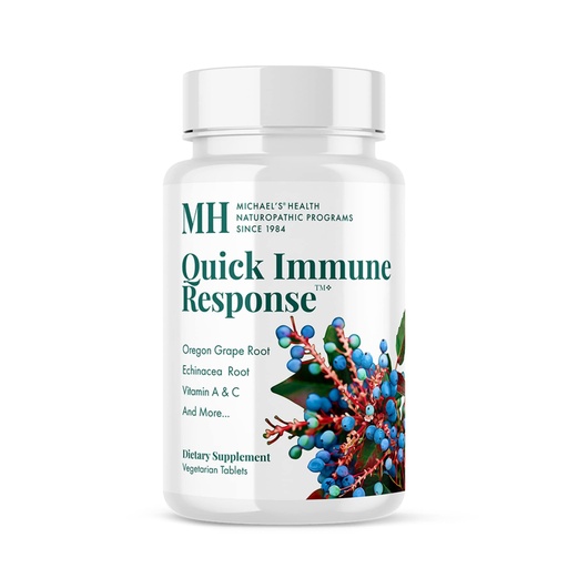 [BRSWIYTYOZ5A2DDO] Michael's Health Naturopathic Programs Quick Immune Response - 120 Vegetarian Tablets - Immune System Support - With Vitamin A, Vitamin C & Zinc - 40 Servings