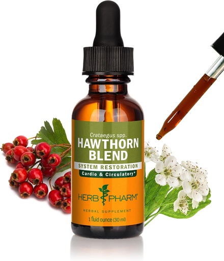 [BRSWIYT7BR6RQCAZ] Herb Pharm Hawthorn Blend Liquid Extract for Cardiovascular and Circulatory Support, 1 Fl Oz