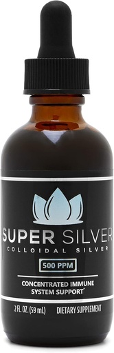 [BRSRMYD2BUIAOEQZ] Super Silver 500 PPM Colloidal Silver - 2 Ounce Şişe