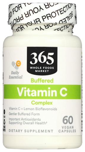 [BRSWGZQBOV6RMD3Z] 365 by Whole Foods Market, Buffered Vitamin C Complex, Vegan, 60 Capsules