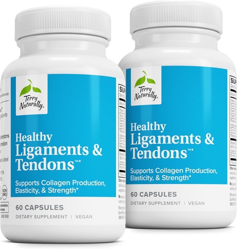 [BRSROEI2BUBR6CQ2] Terry Naturally Healthy Ligaments & Tendons - Dietary Supplement for Connective Tissue & Joint Lubrication Support - Non-GMO Formula to Aid Ligament & Muscle Health - 60 Capsules, 2 Pack