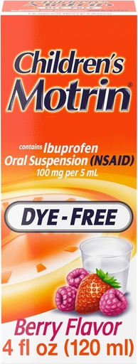[BRSWIED5CMFWIC3O] Children's Motrin Oral Suspension Medicine for Kids, 100mg Ibuprofen, Berry Flavored, 4 fl. oz