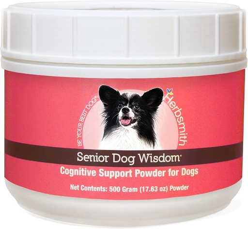[BRSWGAYQCQNRA33U] Herbsmith Senior Dog Wisdom – Dog Dementia Supplement – DHA for Senior Dog Brain Health - Senior Supplement for Dogs- 500g