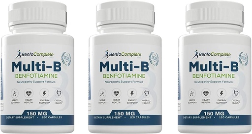 [BRSW22T3PMGWECTP] Benfotiamine Multi-B Neuropatia Tuki Formula Neuropatian ravitsemustuki - 360 kapselia - 3 pullon pakkaus