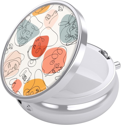 [BRSRMAYEOEPQ2CDH] Nipichsha Pill Box, Küçük Pill Case for Purse & Pocket, Cute Travel Medicine Organizer, Portatif Tıp Konteynerleri Vitaminleri, İlaçları, Fish Oil & Supplement, Guise