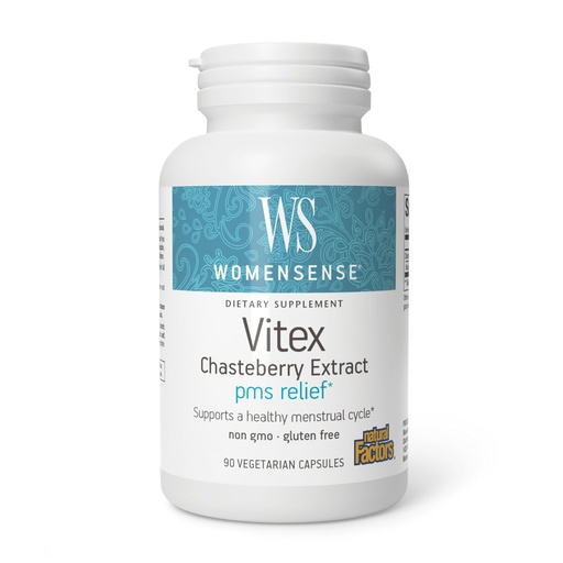 [BRSWIYT3PMMWYFL4] WomenSense by Natural Factors, Vitex Chasteberry Extract, Helps Sooth Symptoms of PMS and Menopause, 90 capsules (90 servings)